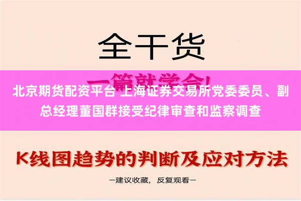 北京期货配资平台 上海证券交易所党委委员、副总经理董国群接受纪律审查和监察调查