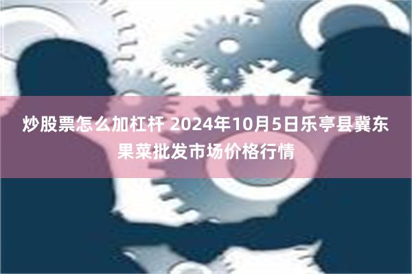 炒股票怎么加杠杆 2024年10月5日乐亭县冀东果菜批发市场价格行情